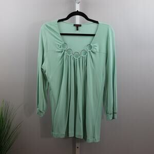 ESCADA Mint Green Ring Detail Tunic Dress Size 46